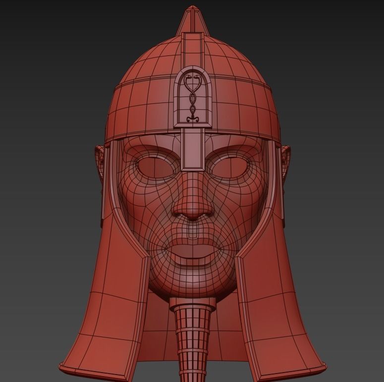 Ancient Mesopotamia Fantasy Helmet 3D Print Ready 3D print model_45