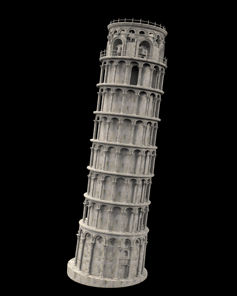Pisa Tower Architectural 3d Cgtrader