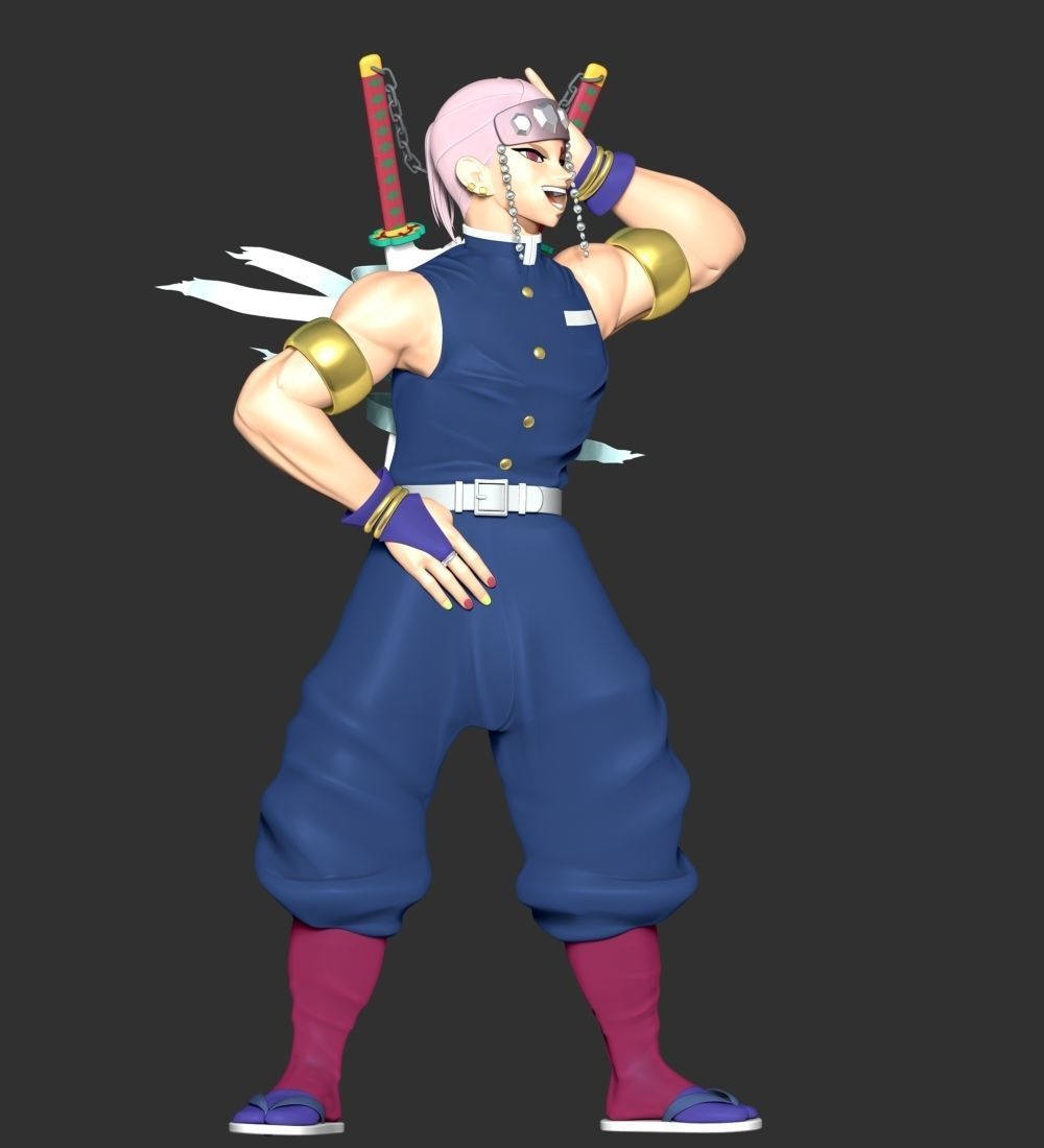 Tengen Uzui - Demon Slayer Kimetsu no Yaiba 3D print model_7