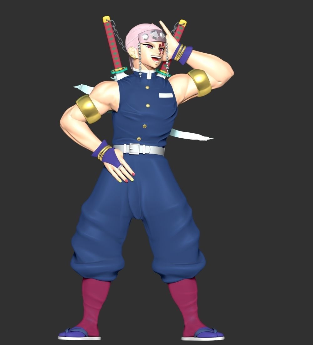 Tengen Uzui - Demon Slayer Kimetsu no Yaiba 3D print model_5