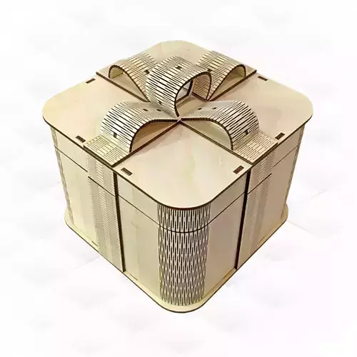 Gift box Bow svg dxf pattern laser cutting