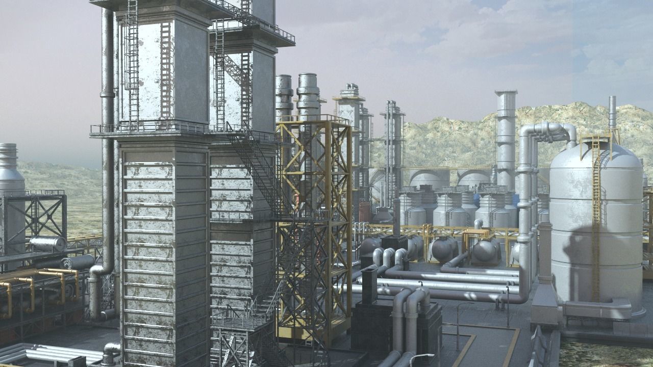 oil factory 3D model_3