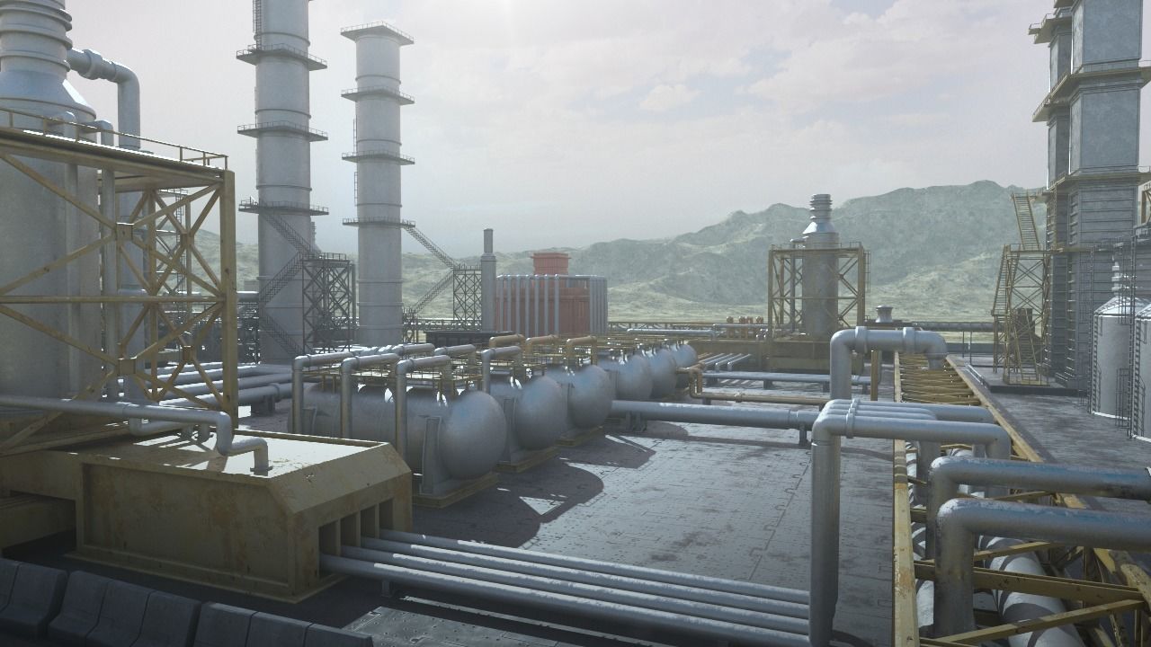 oil factory 3D model_4