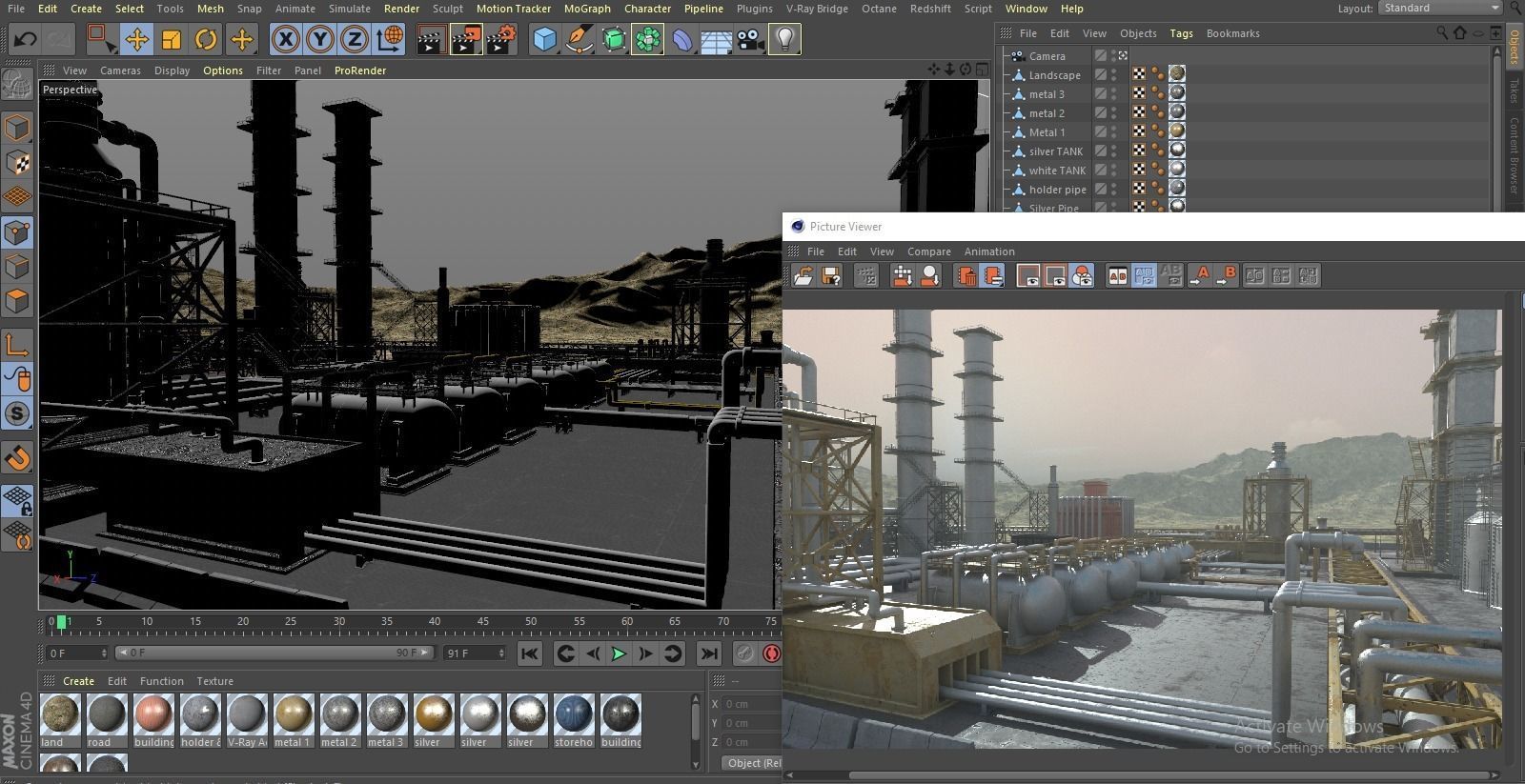 oil factory 3D model_9
