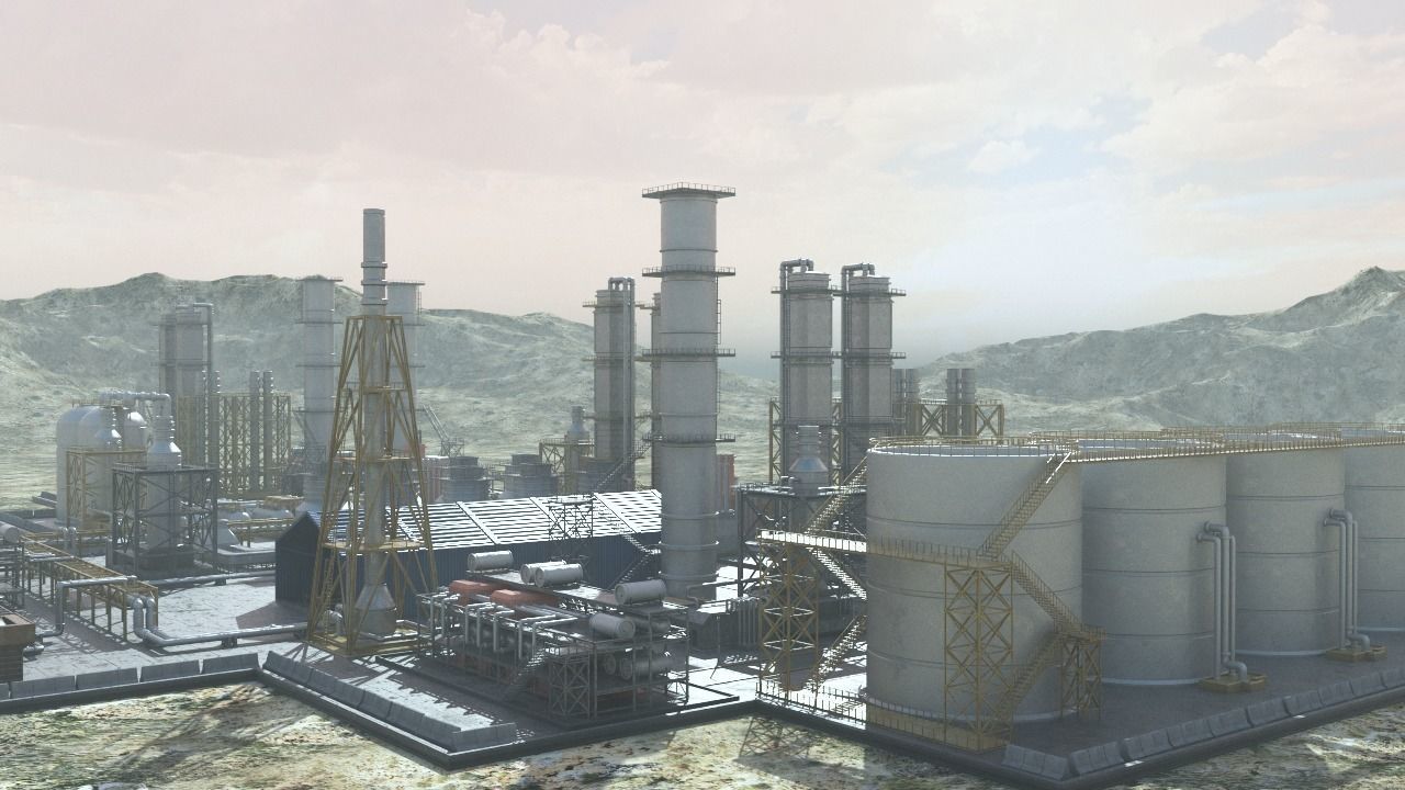 oil factory 3D model_7