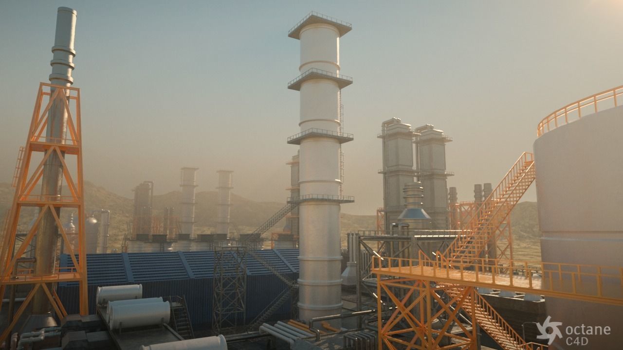 oil factory 3D model_6