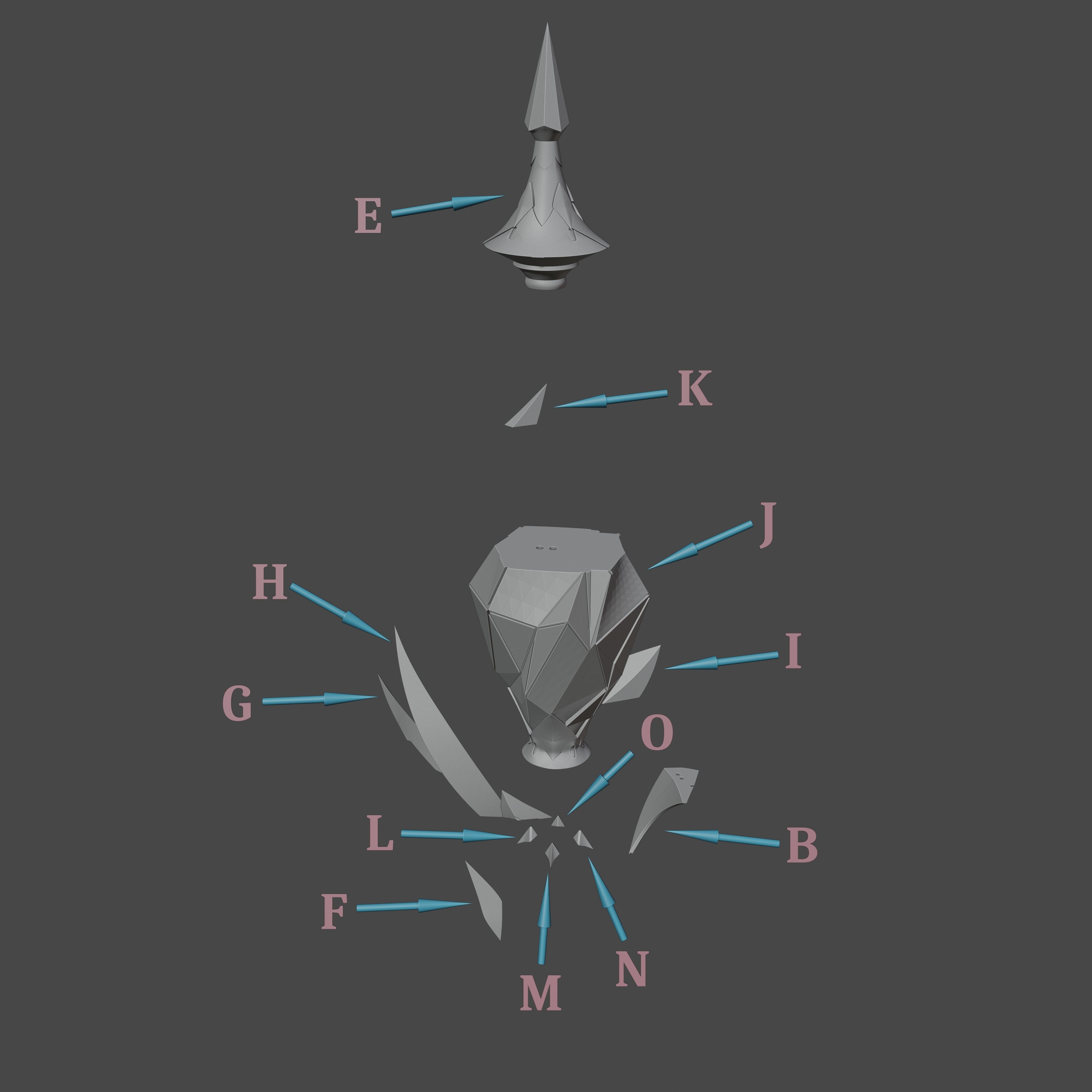 Black Swan Weapon - Honkai Star Rail Cosplay 3D print model_1