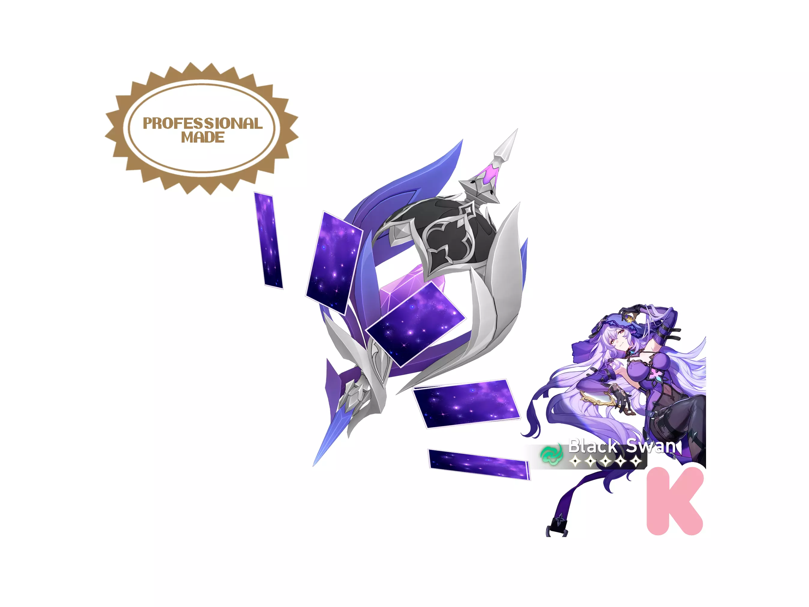 Black Swan Weapon - Honkai Star Rail Cosplay 3D print model_0