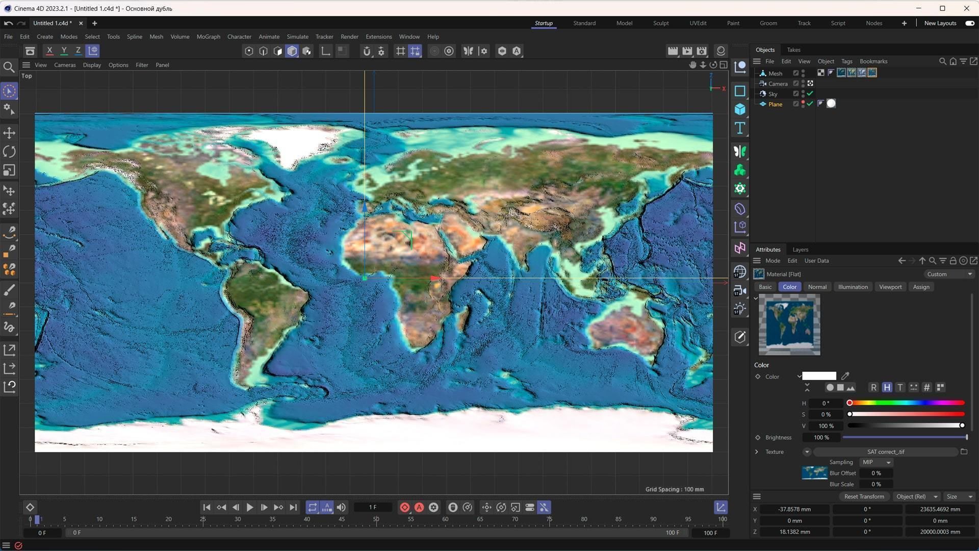 World Map with Detailed Relief and Ocean Floor 3D model_16