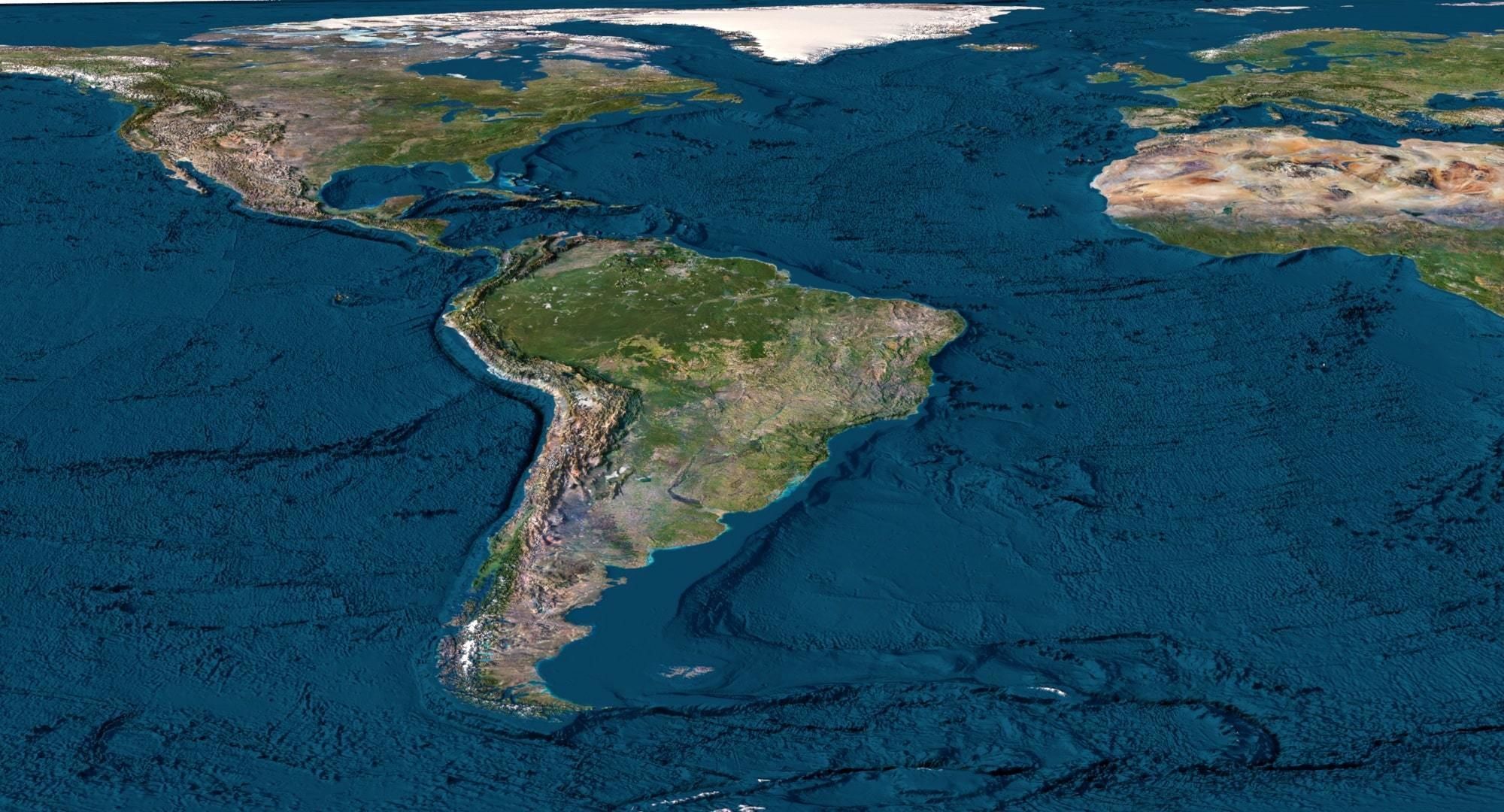 World Map with Detailed Relief and Ocean Floor 3D model_11