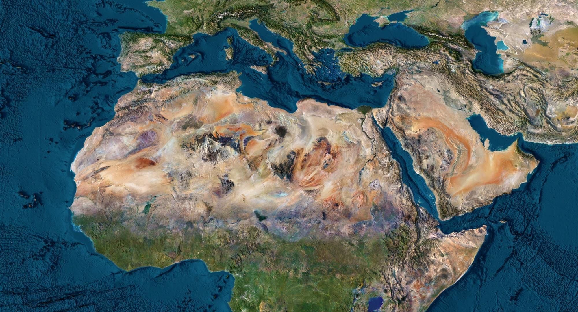 World Map with Detailed Relief and Ocean Floor 3D model_6