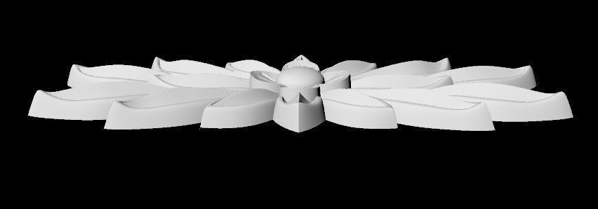 Central decor ornament for furniture 3D model_4