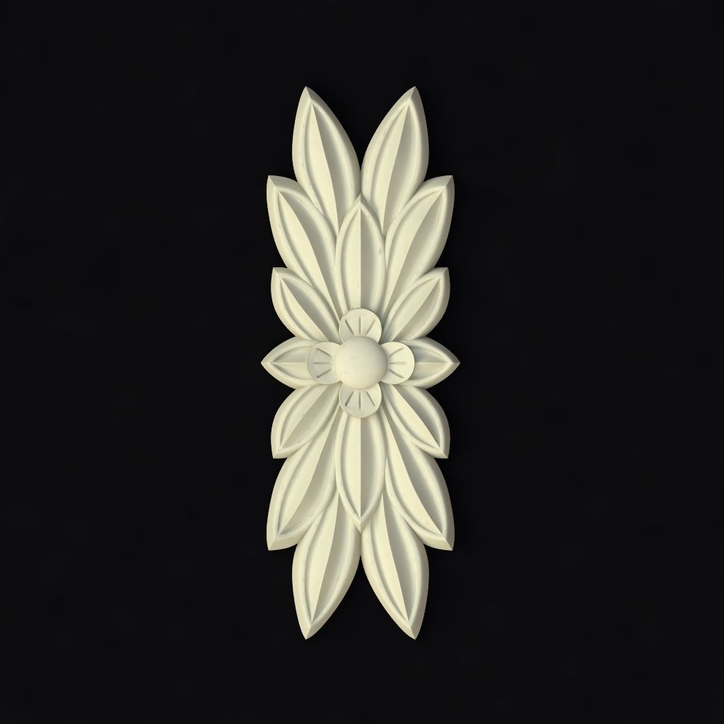 Central decor ornament for furniture 3D model_1