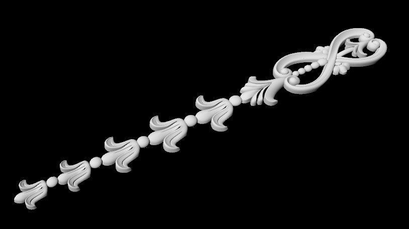 Central decor ornament for furniture 3D model_2