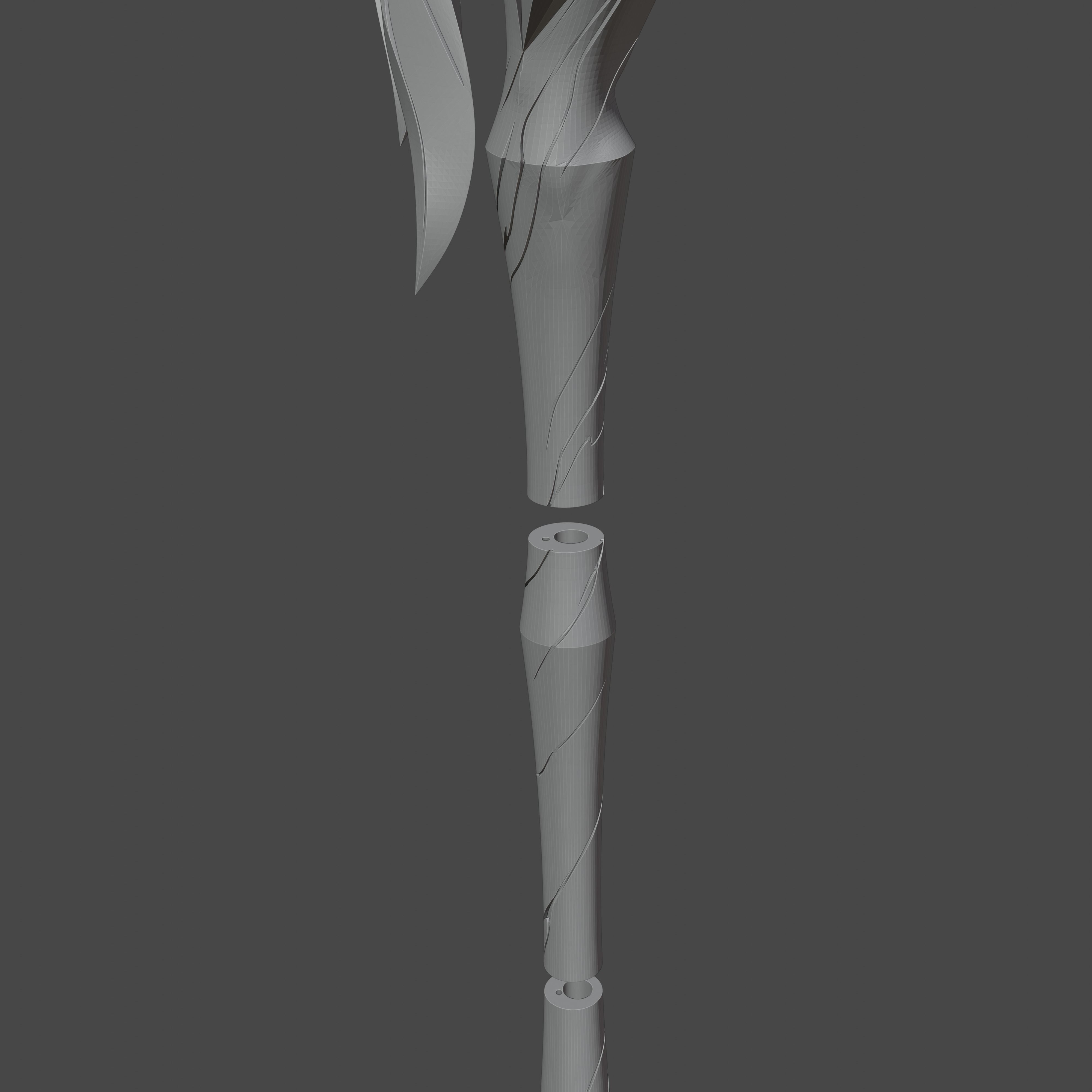 Hanya Brush - Honkai Star Rail Cosplay 3D print model_7