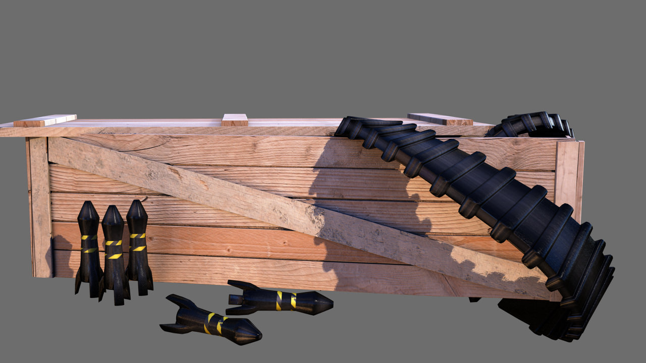 TF2 Sentry gun with munition 3D model_3