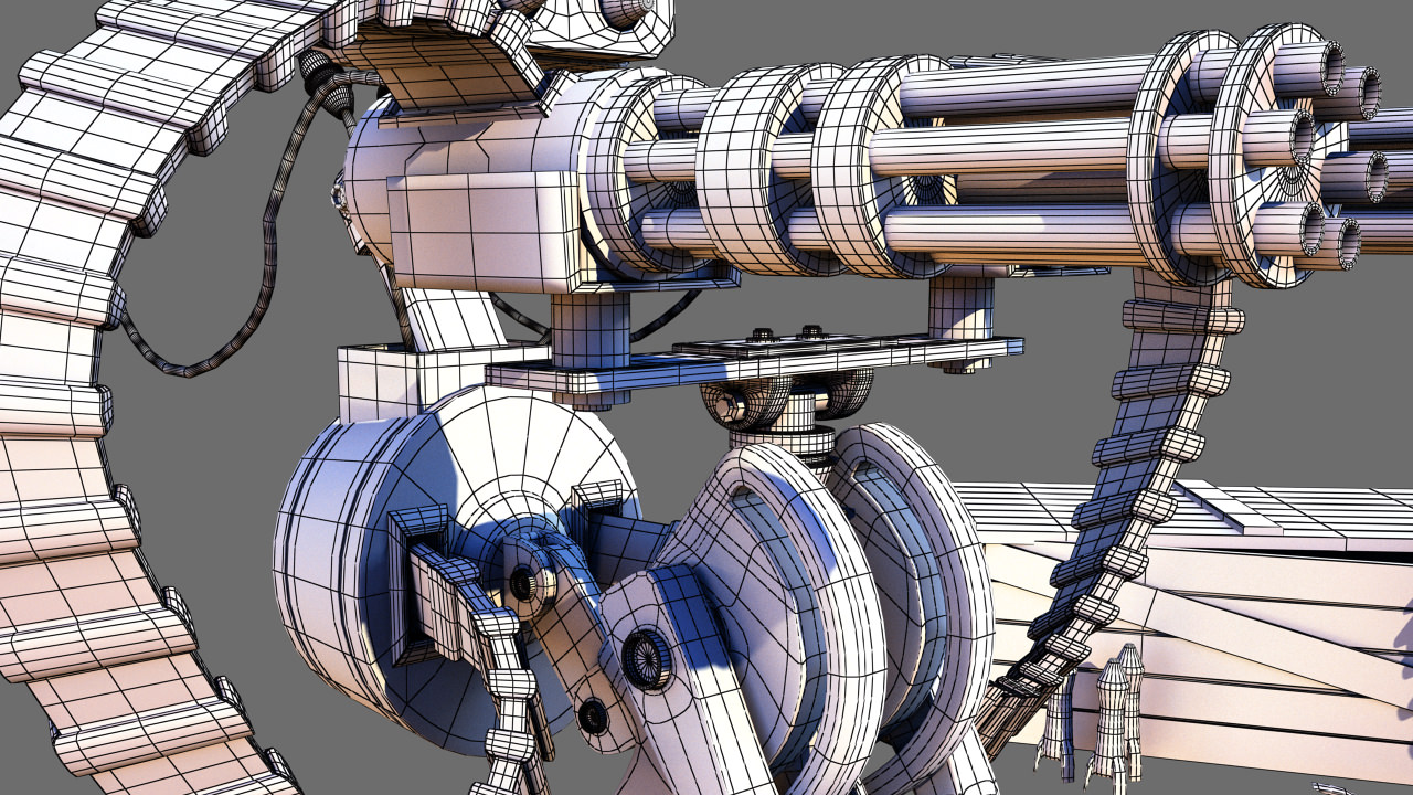 TF2 Sentry gun with munition 3D model_2