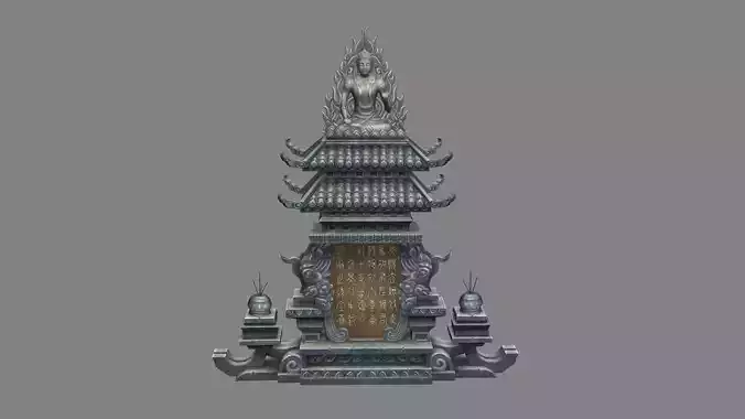 Asian Stele - tombstone - Buddha sculptures