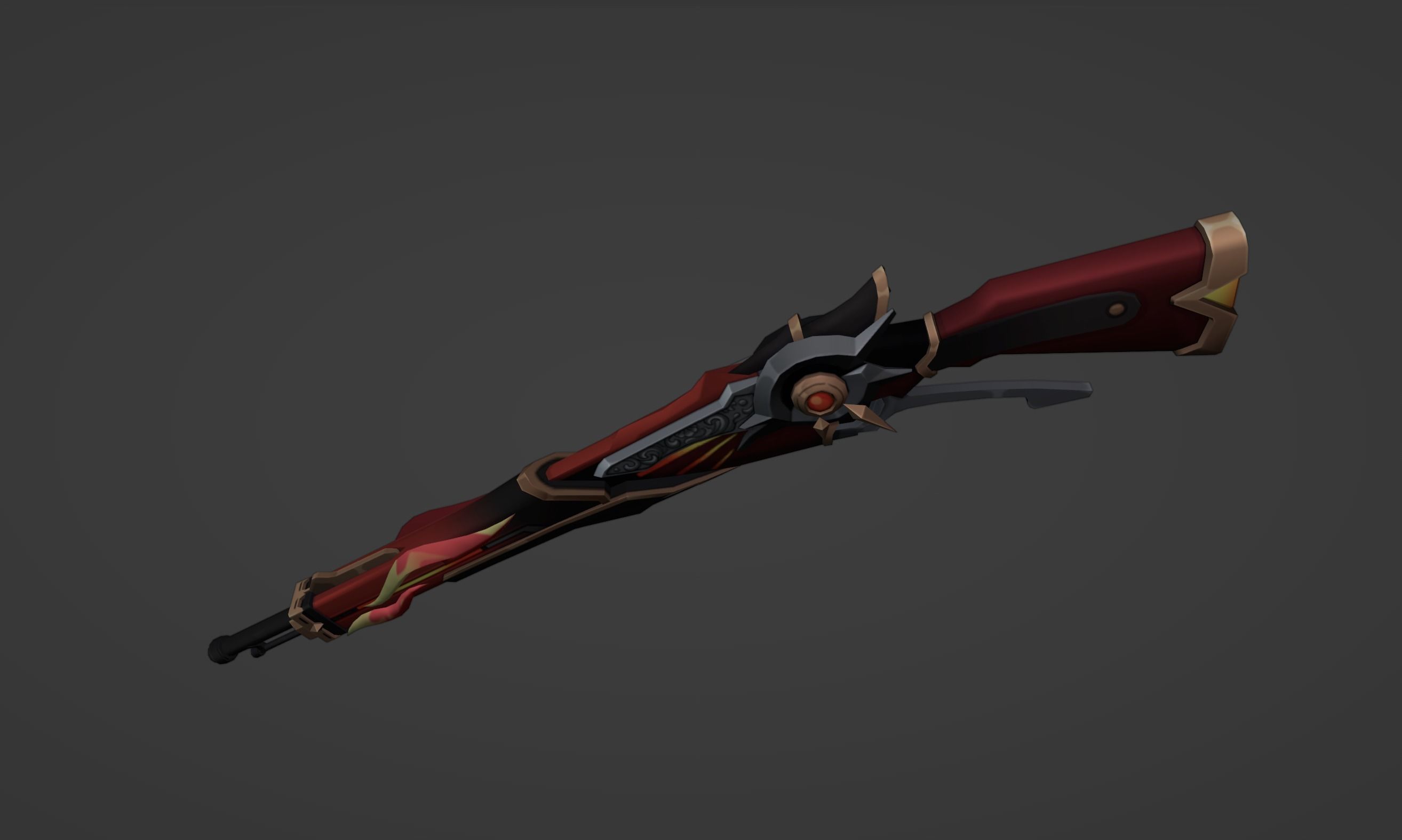 Fatui Pyro Gun - Genshin Impact Cosplay 3D print model_12