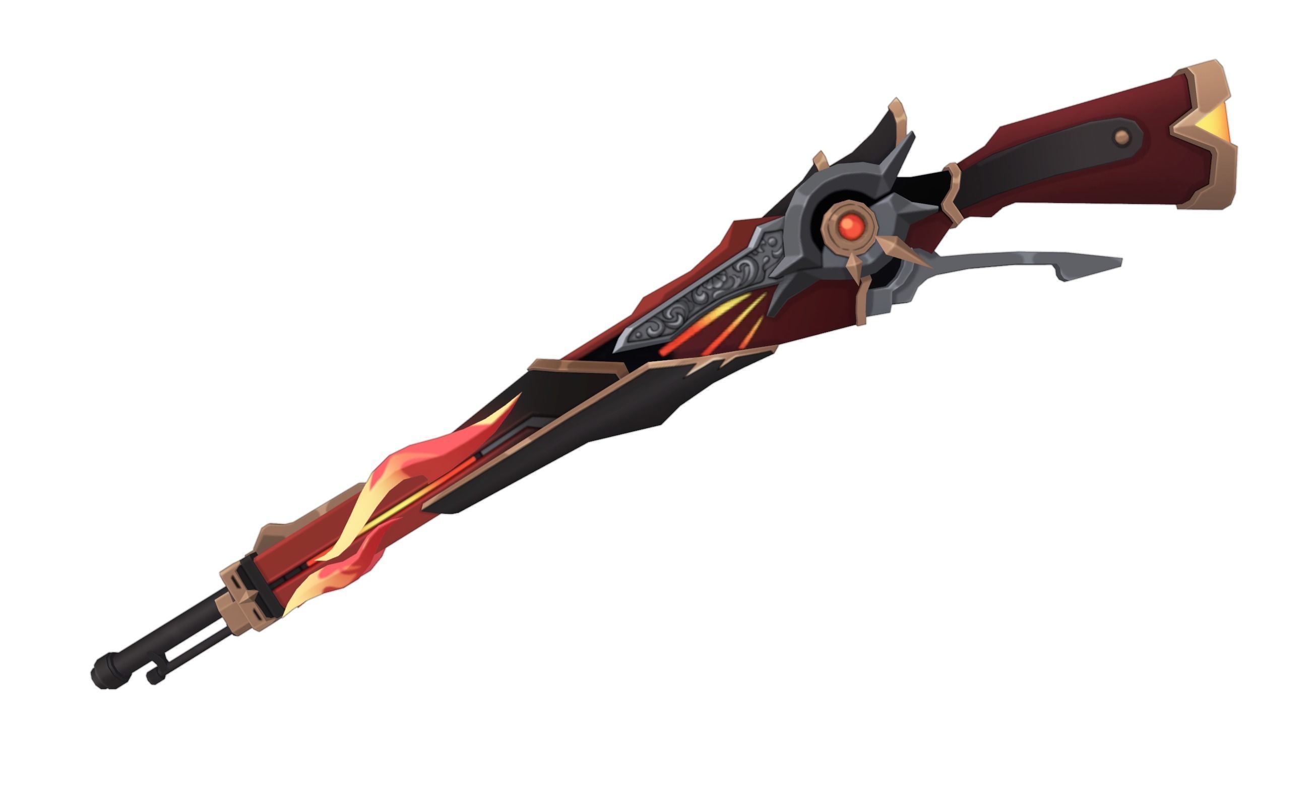 Fatui Pyro Gun - Genshin Impact Cosplay 3D print model_14