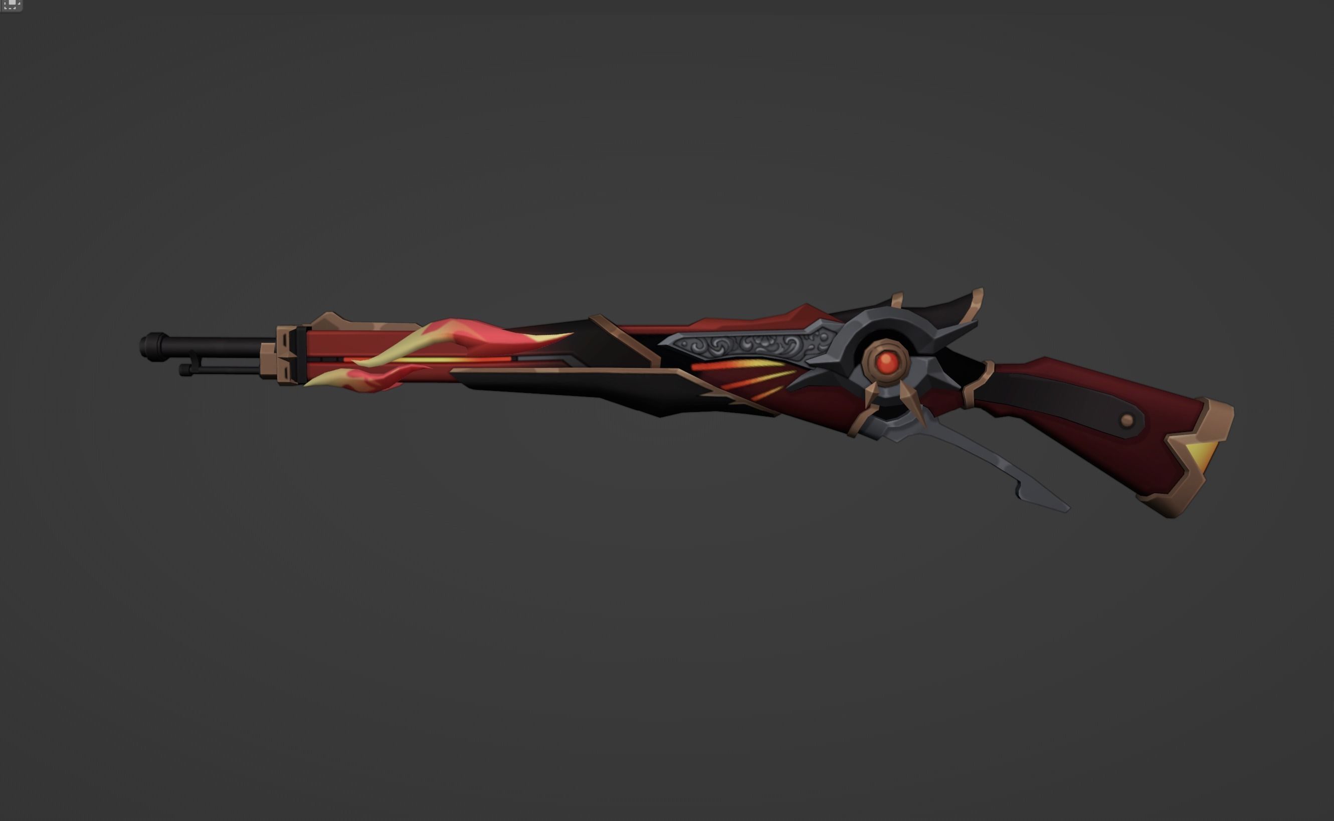 Fatui Pyro Gun - Genshin Impact Cosplay 3D print model_11