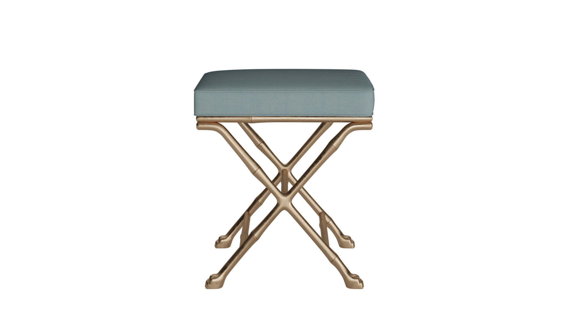Faux Bamboo Footstool 3D model_1