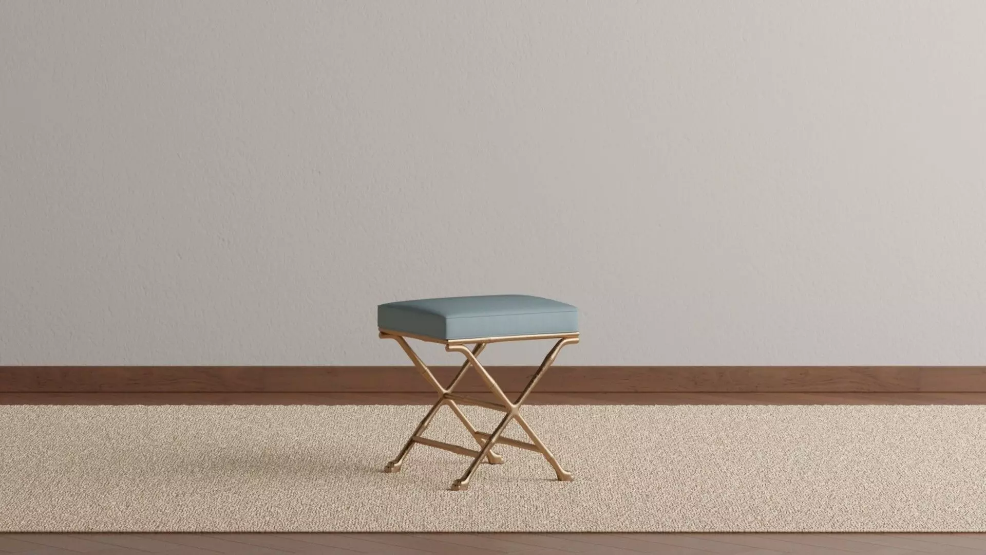 Faux Bamboo Footstool 3D model_0