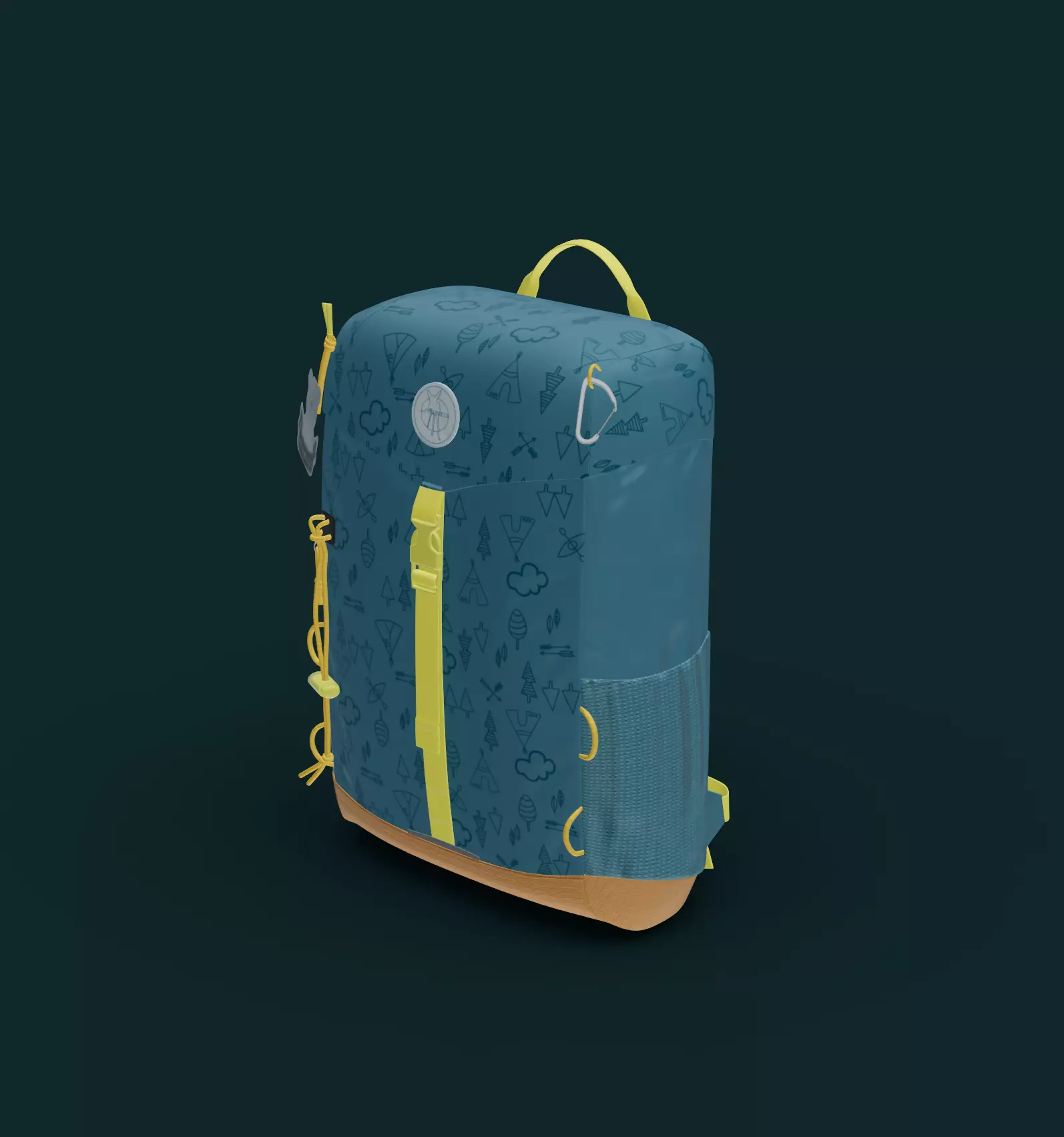 3D backpack model Low-poly 3D model