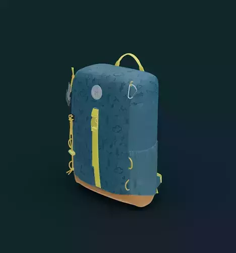 3D backpack model Low-poly 3D model