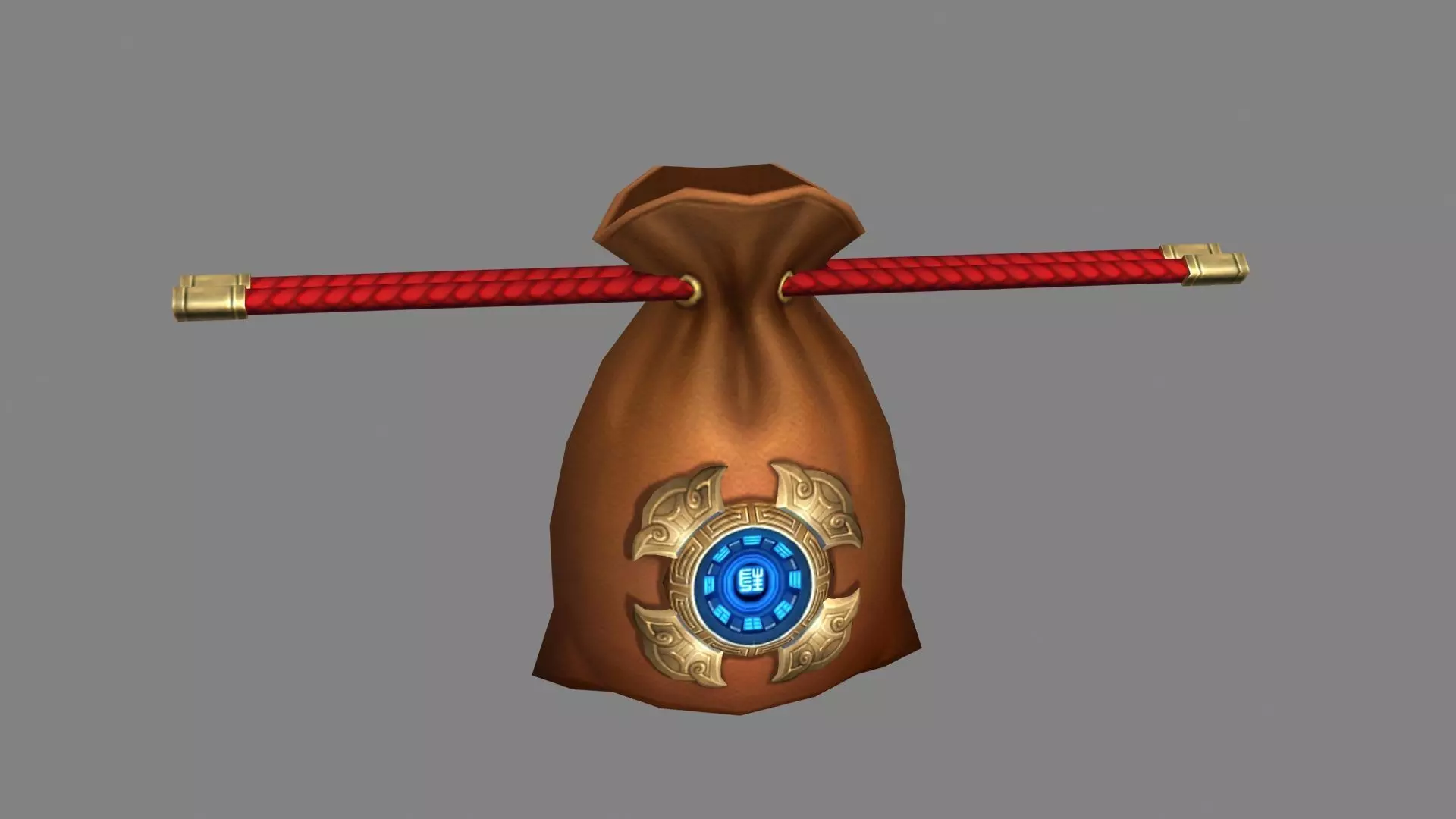 Cartoon Money Bag Low-poly 3D model