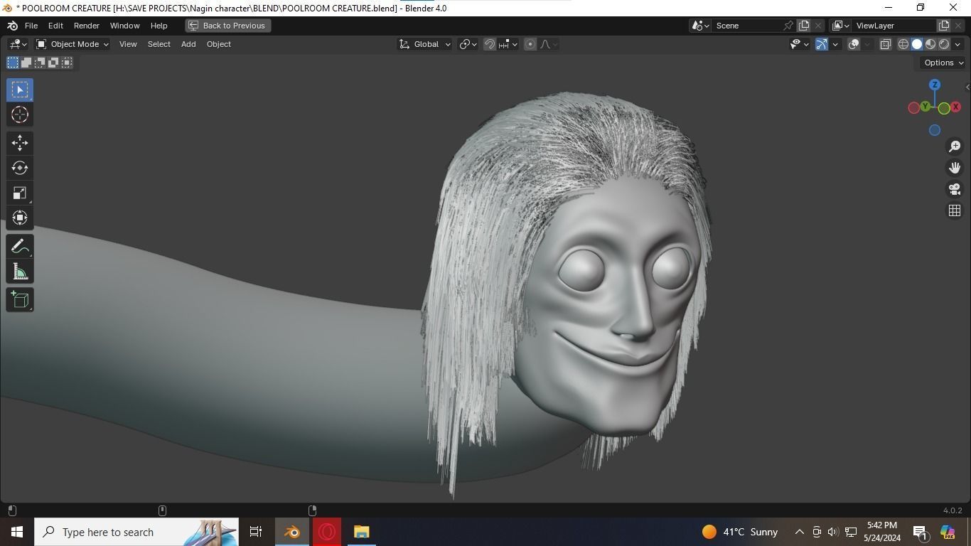 Snake Horror Creature From PoolRoom Horror Game 3D model_11