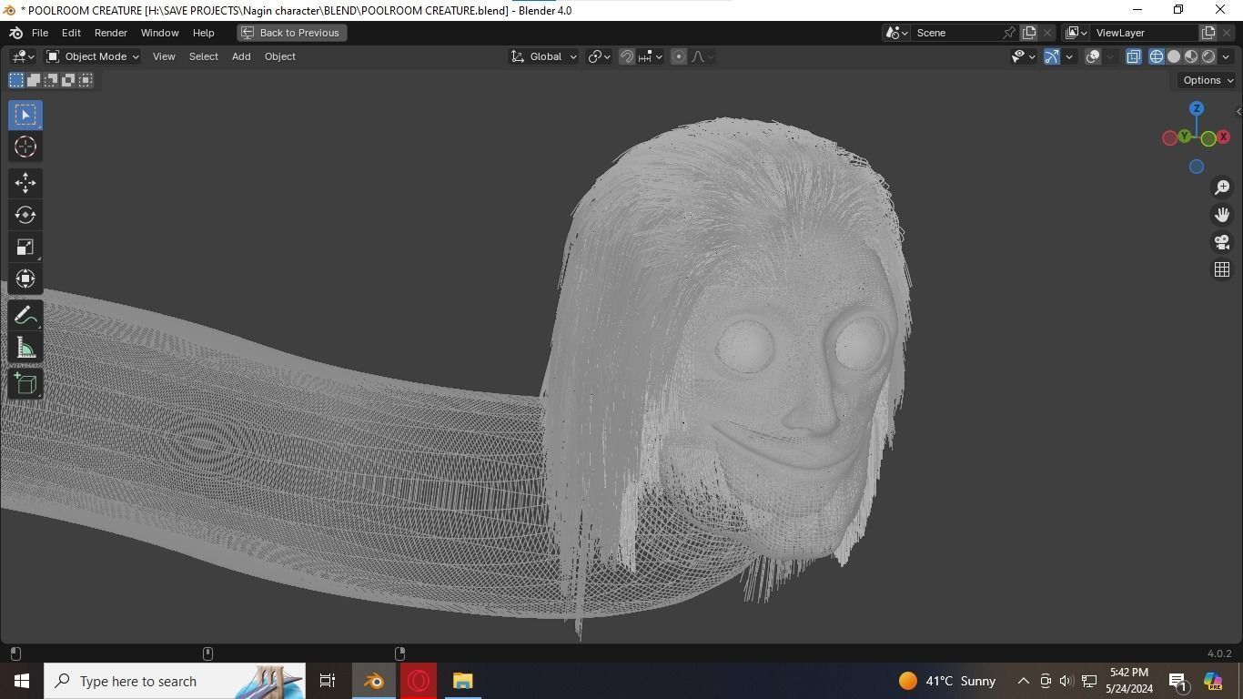 Snake Horror Creature From PoolRoom Horror Game 3D model_12