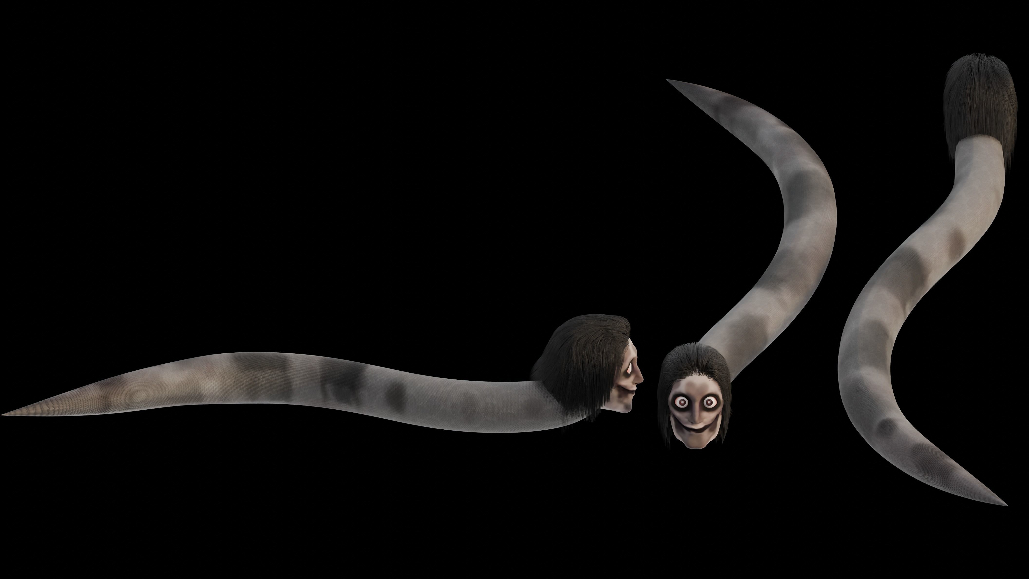Snake Horror Creature From PoolRoom Horror Game 3D model_1