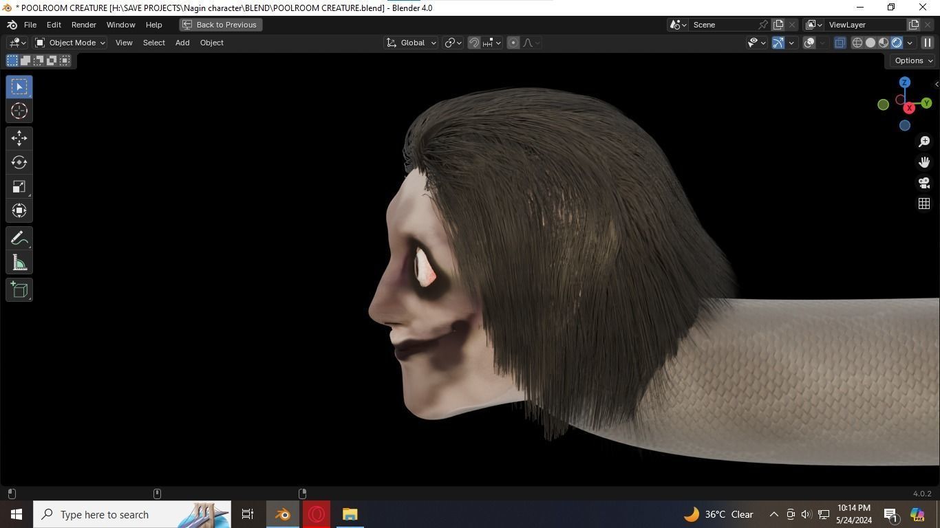 Snake Horror Creature From PoolRoom Horror Game 3D model_13