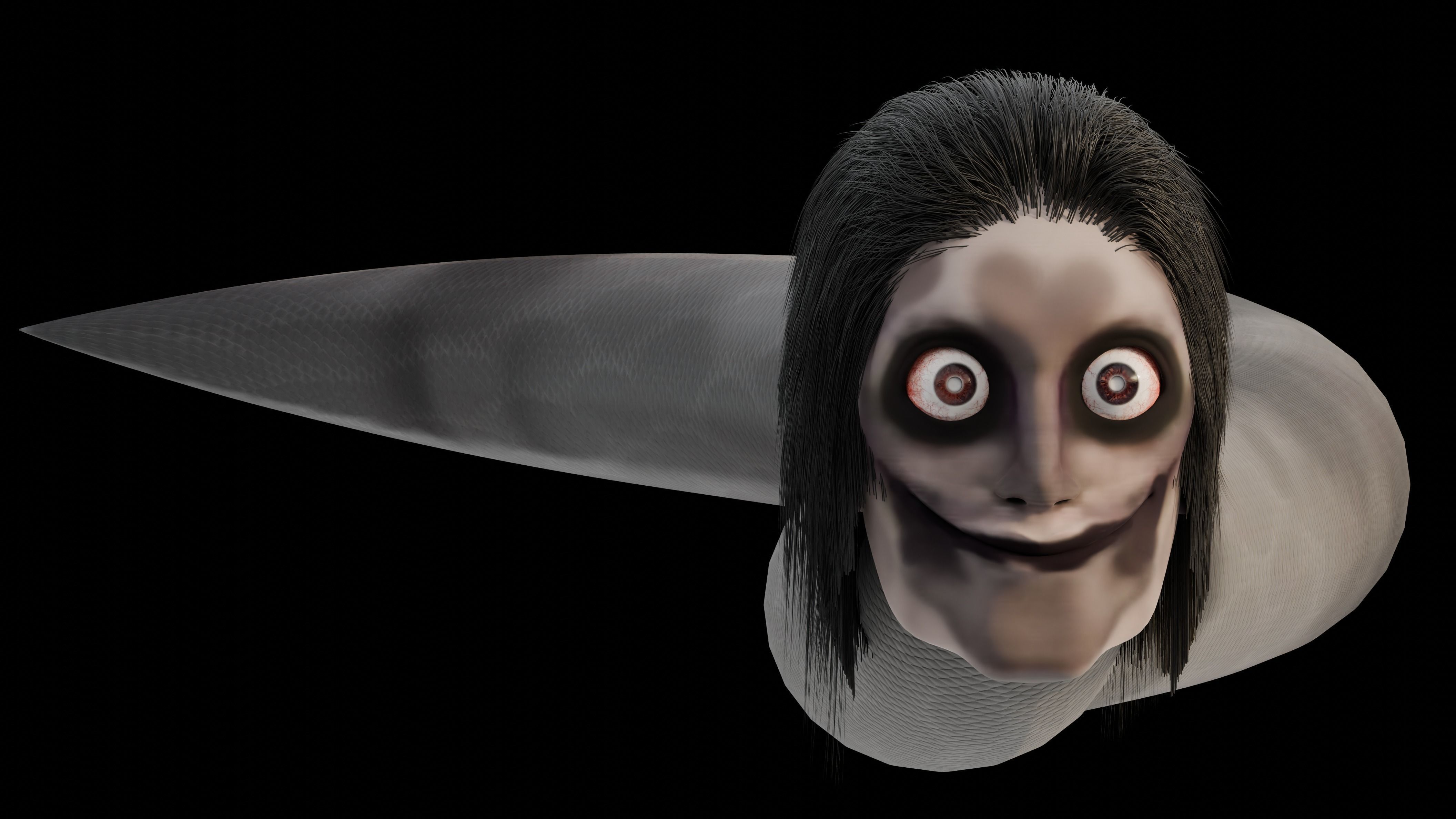 Snake Horror Creature From PoolRoom Horror Game 3D model_2