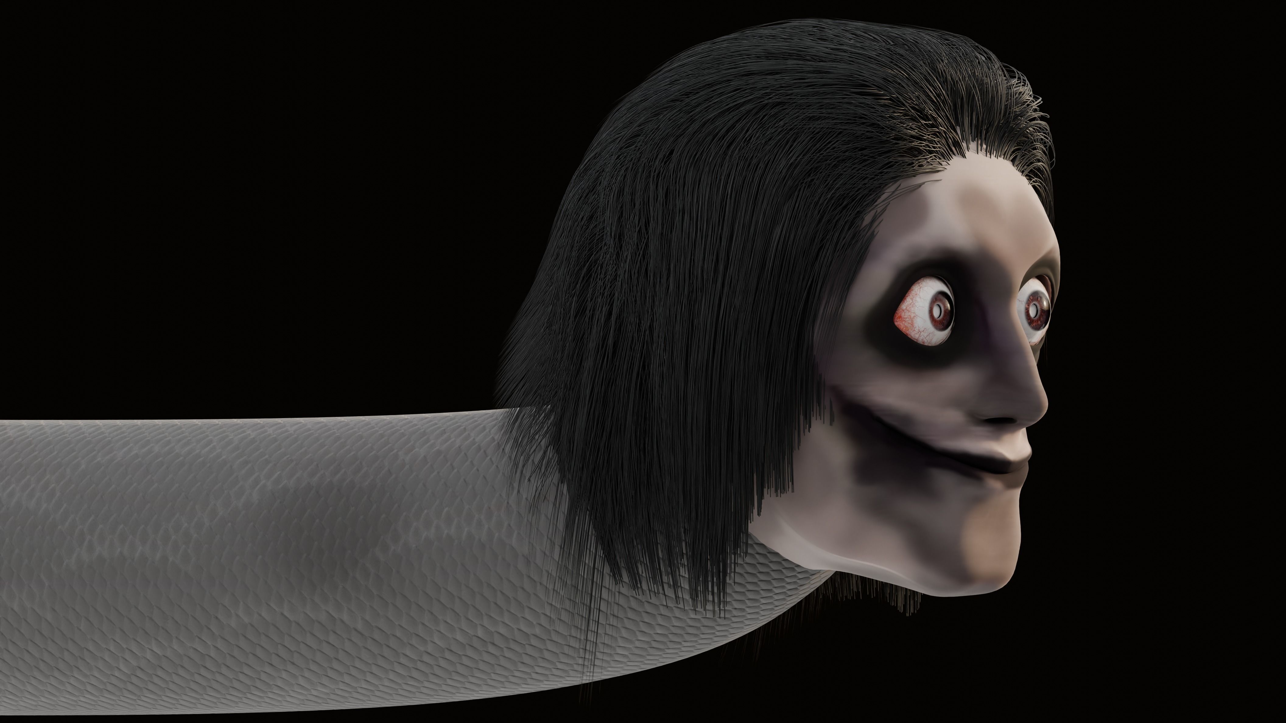 Snake Horror Creature From PoolRoom Horror Game 3D model_4