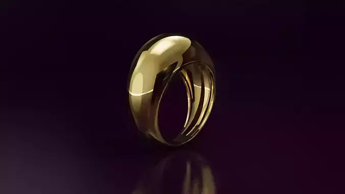 plain cabochon ring N2 