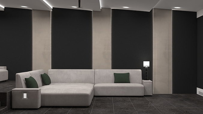 Home Cinema Interior 3D model 3