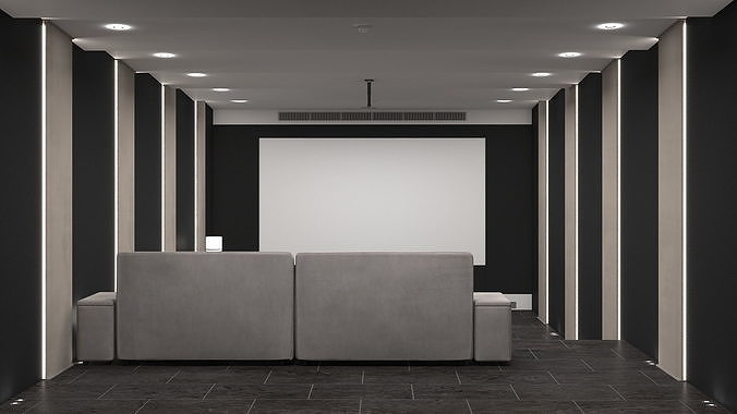 Home Cinema Interior 3D model 4