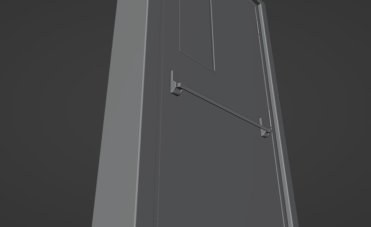 Metal Door Low-poly 3D model_15