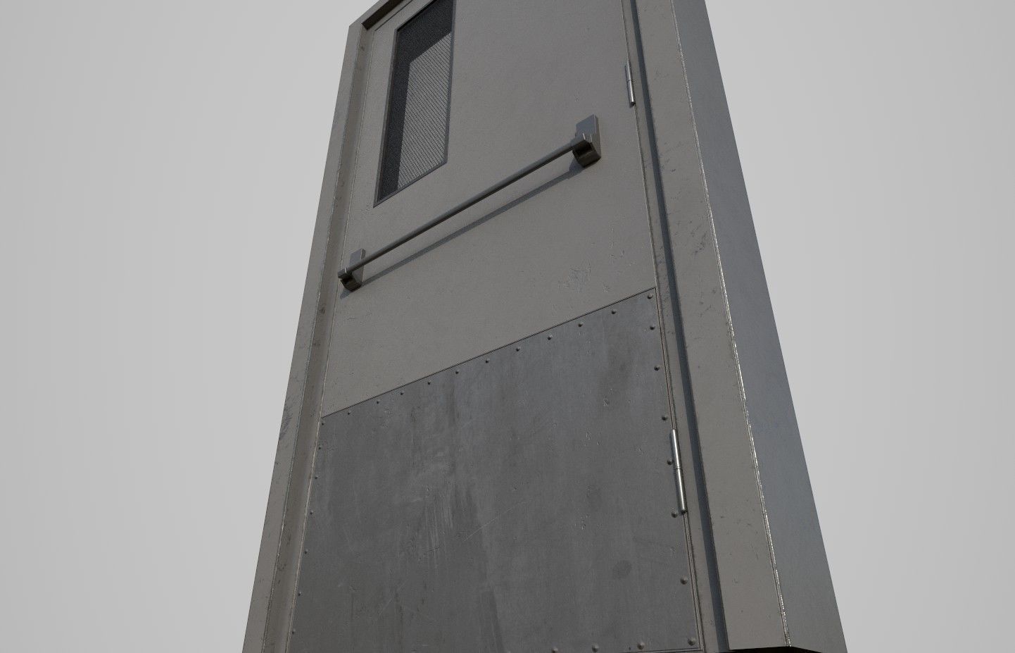 Metal Door Low-poly 3D model_5