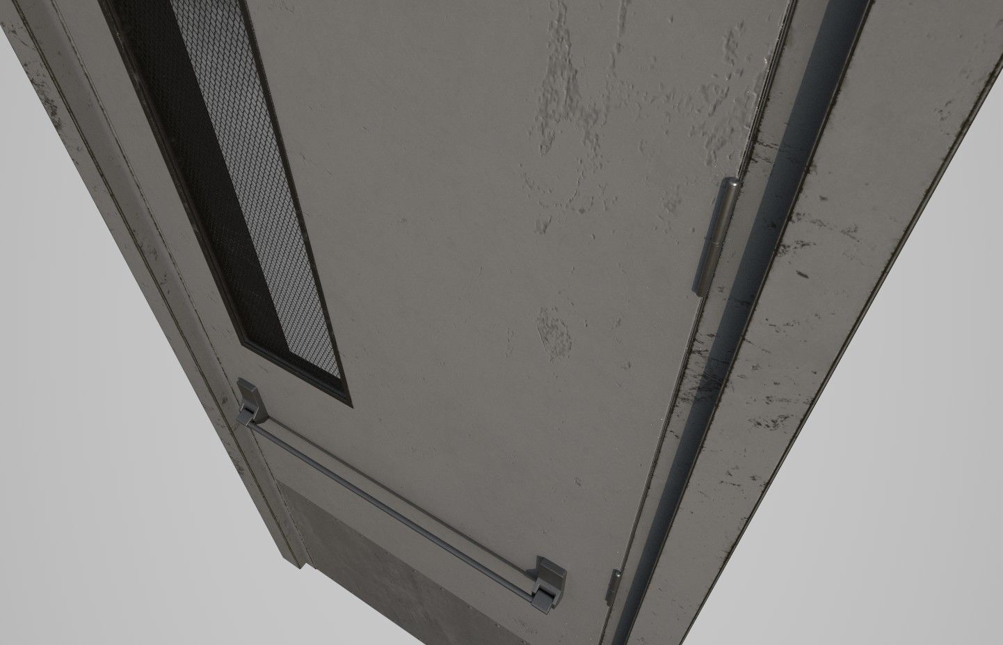 Metal Door Low-poly 3D model_7