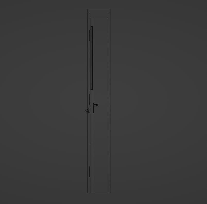Metal Door Low-poly 3D model_17