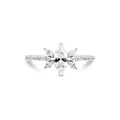 3d diamond marquise wedding ring