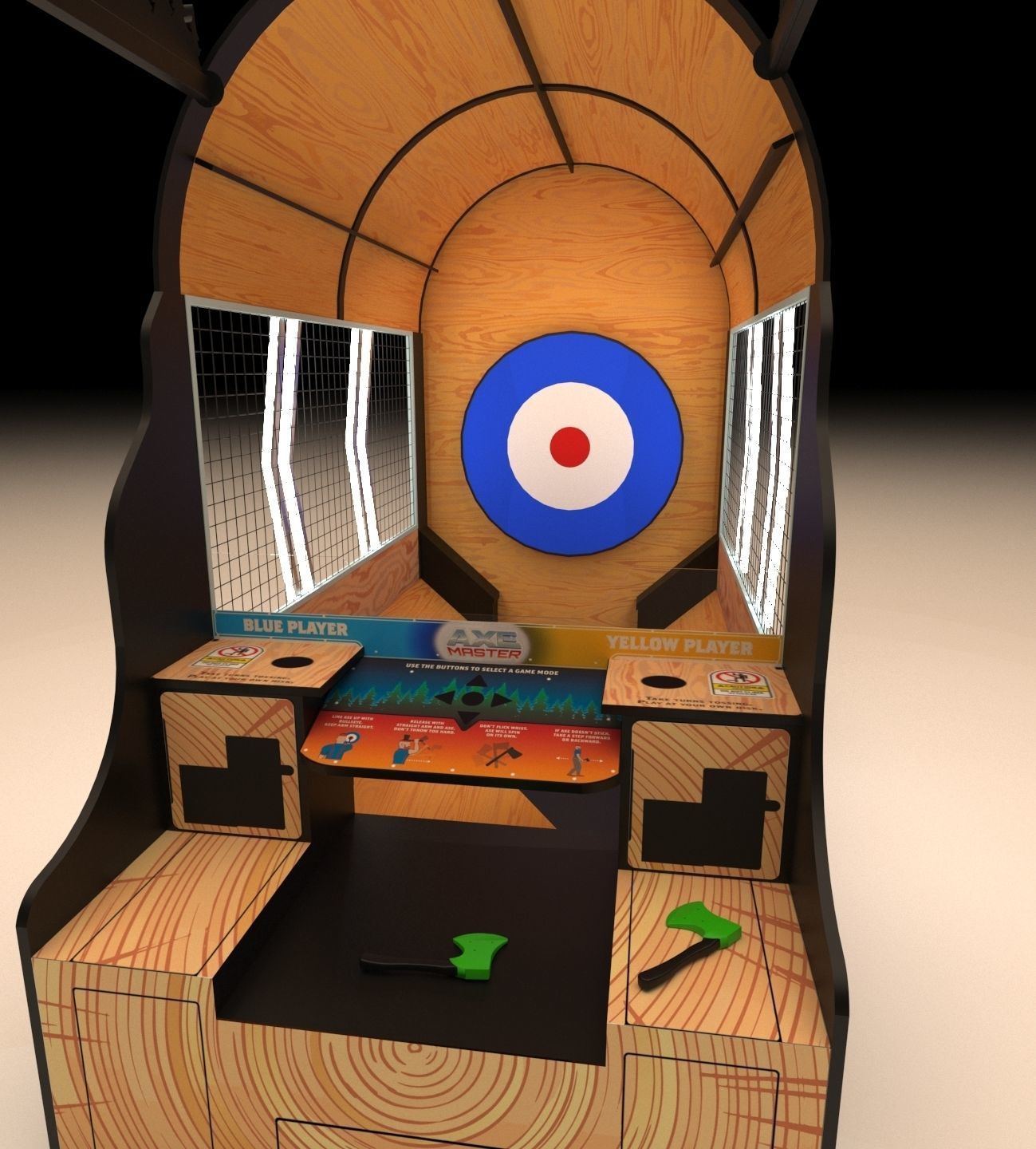 Bay Tek Axe Master Throwing Arcade Machine 3D model_4
