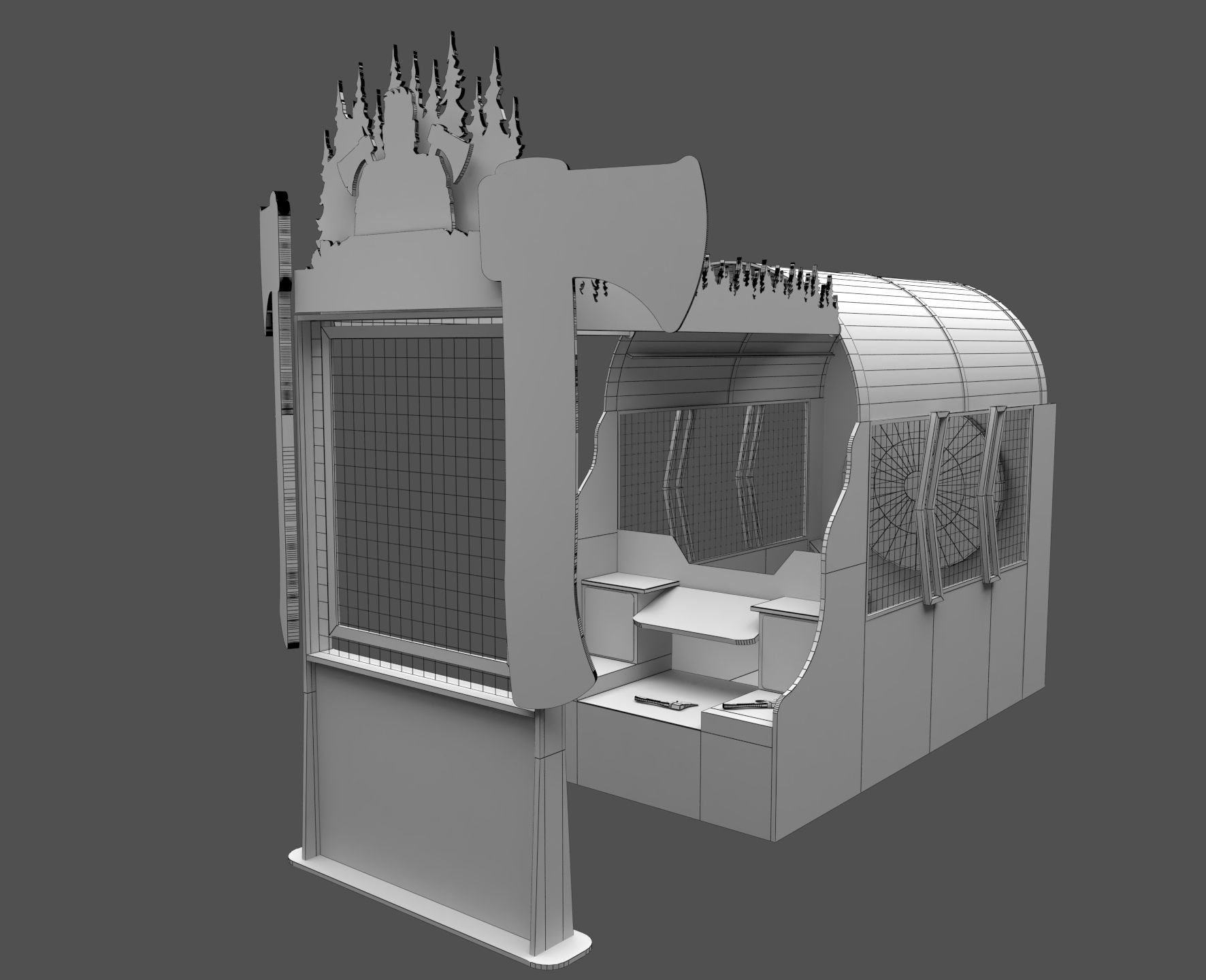 Bay Tek Axe Master Throwing Arcade Machine 3D model_6