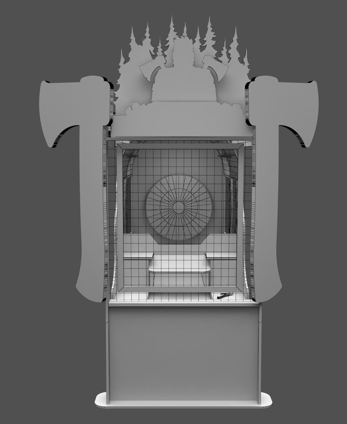 Bay Tek Axe Master Throwing Arcade Machine 3D model_7
