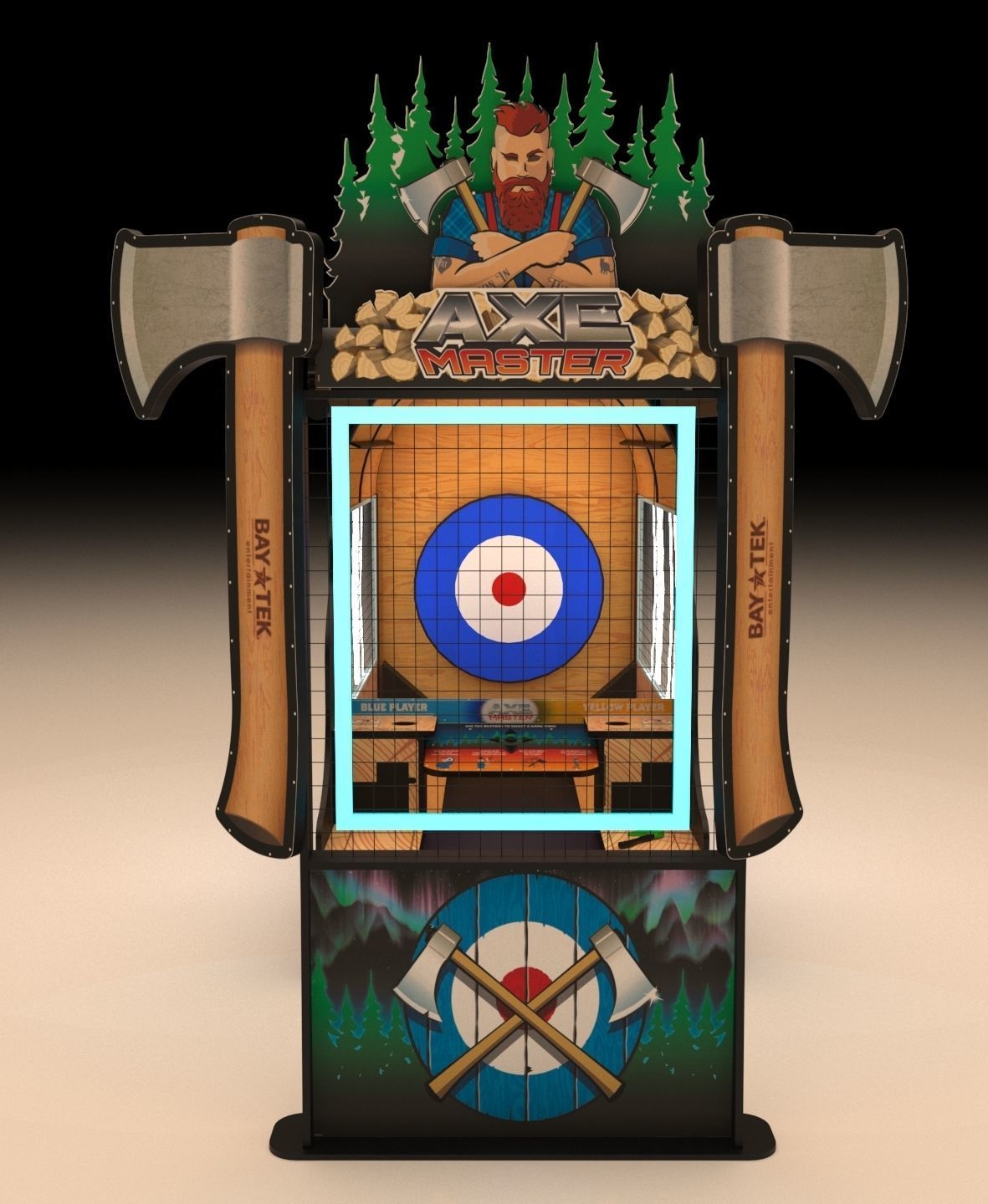 Bay Tek Axe Master Throwing Arcade Machine 3D model_2