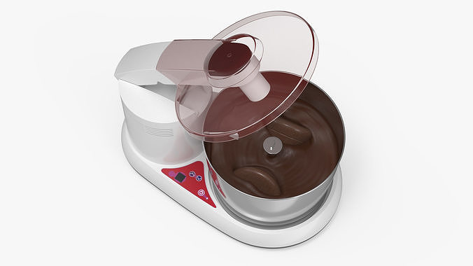 Chocolate Melangeur Red with Chocolate 3D model 7