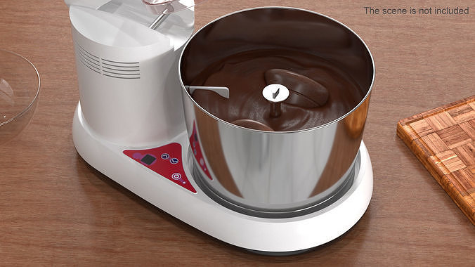 Chocolate Melangeur Red with Chocolate 3D model 3